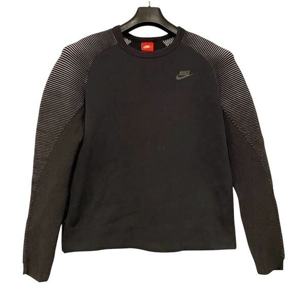 Nike NSW Tech Fleece Crew Sweatshirt Side Zippers Size Medium - Picture 1 of 10